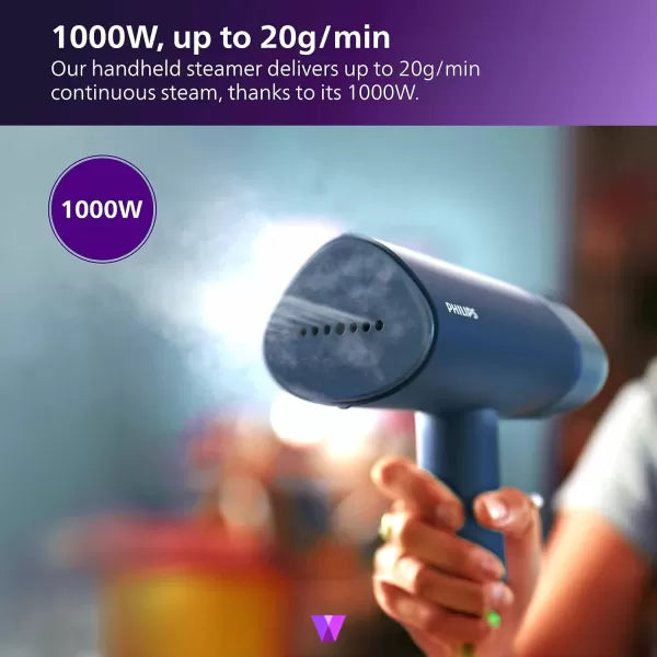 Philips 3000 Series Handheld Steamer, 1000W, 20 g/min Steam