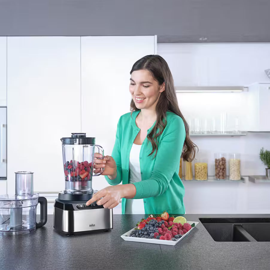 Braun PurEase Food Processor FP3233SI | 800W | 2.1L Bowl | Black