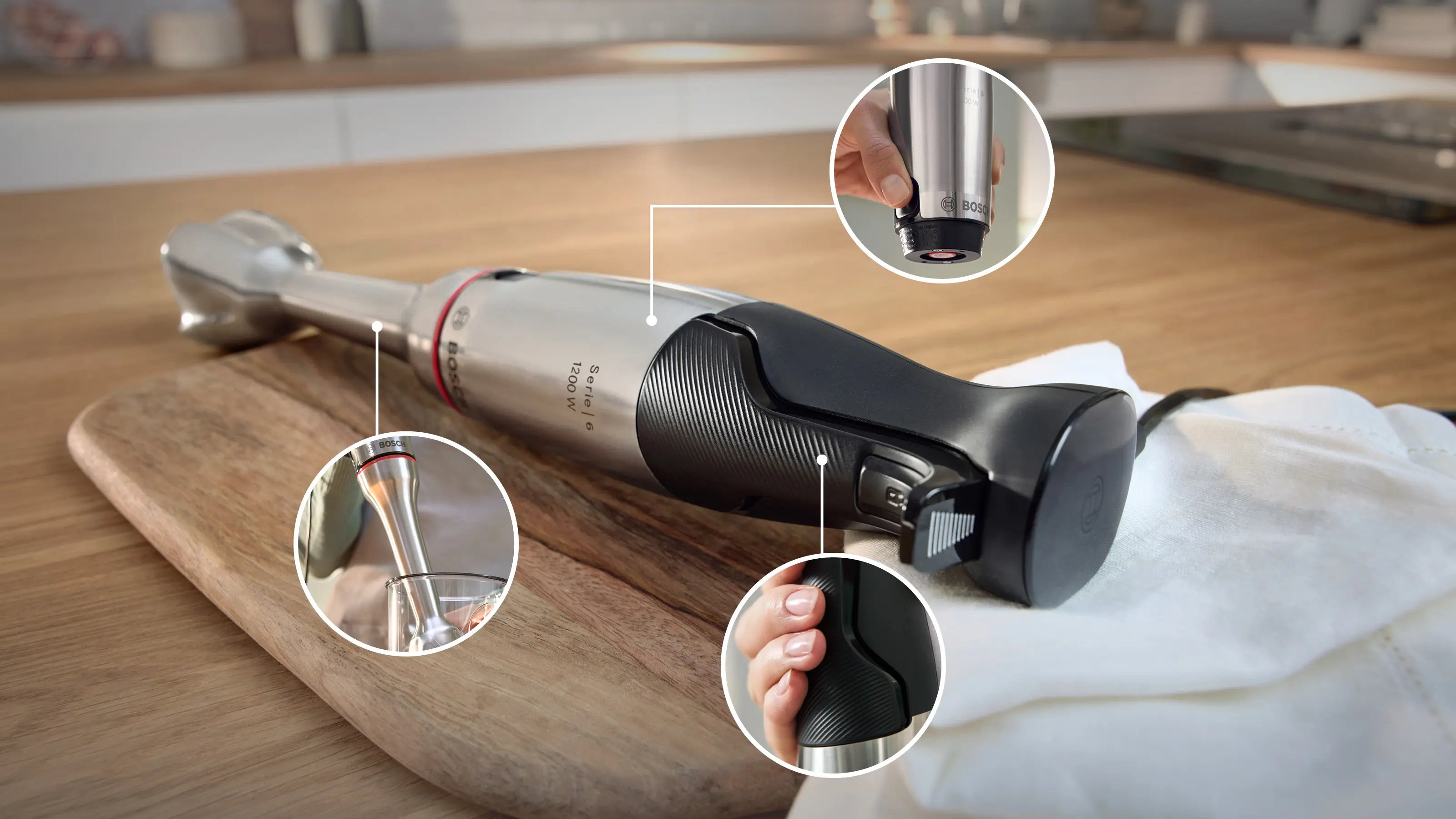 Bosch Hand Blender Ergomaster 1200 W Stainless Steel