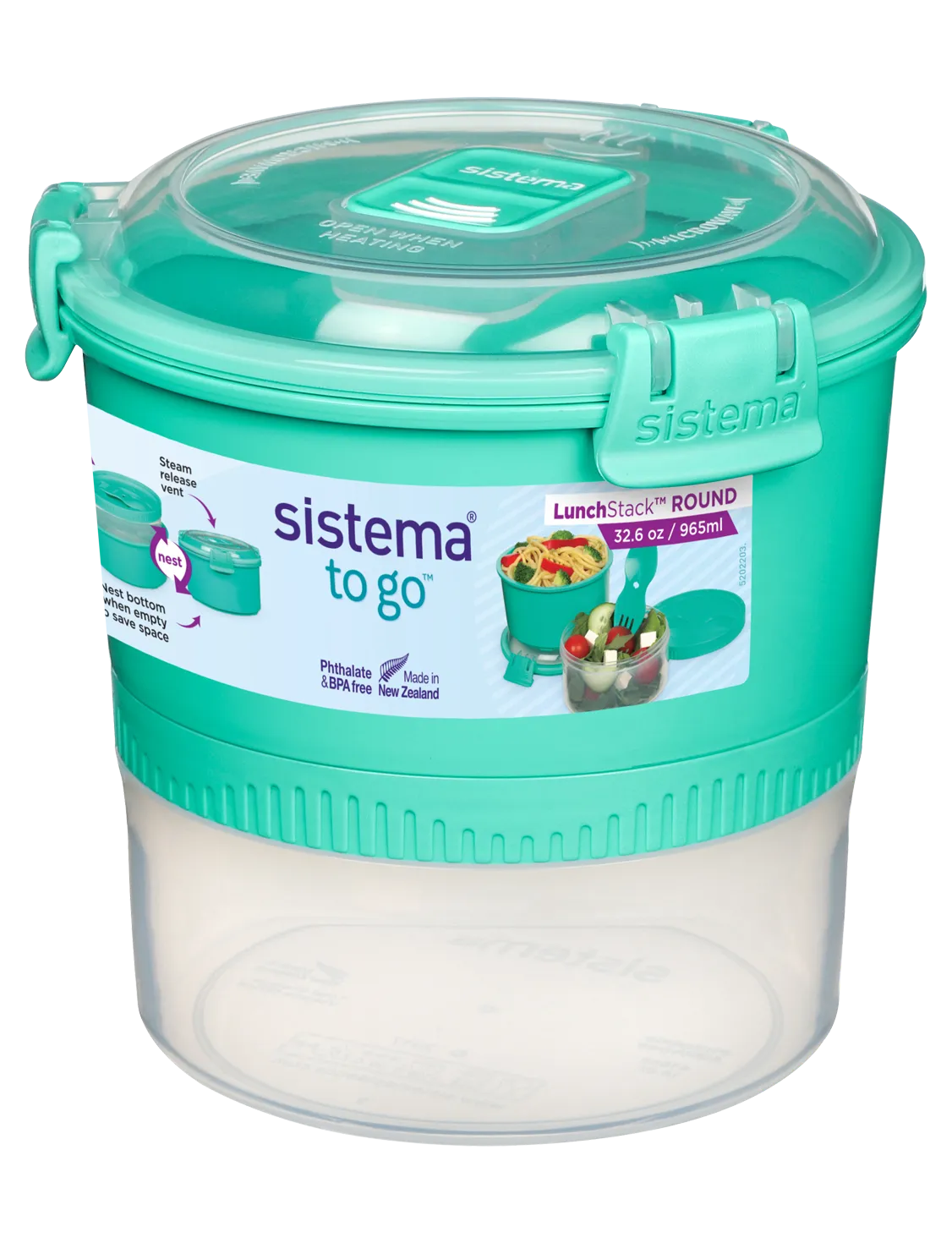 Sistema 965ml Lunch Stack To Go Round (New)