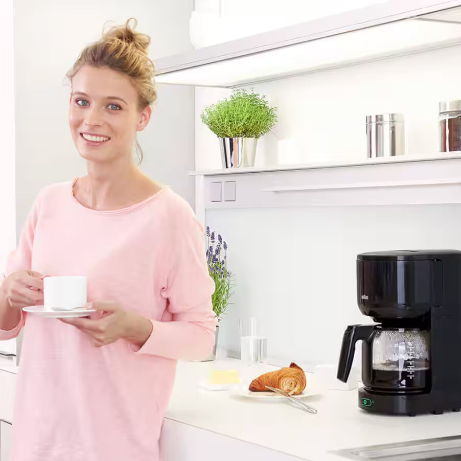 Braun PurEase Coffee Maker 1000 W, 10 cups, Black,