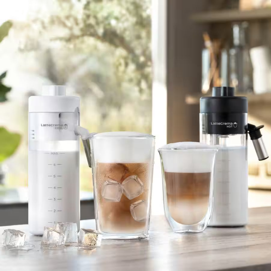 DeLonghi Eletta Explore Premium Espresso Machine 19-Bar 1.8L with Coffee Grinder and Milk Tank, 1450W