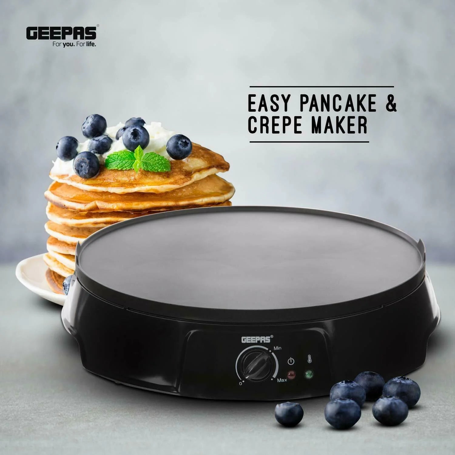 Geepas Crepe Maker , 1200 Watt Geepas Crepe Maker , 1200 Watt