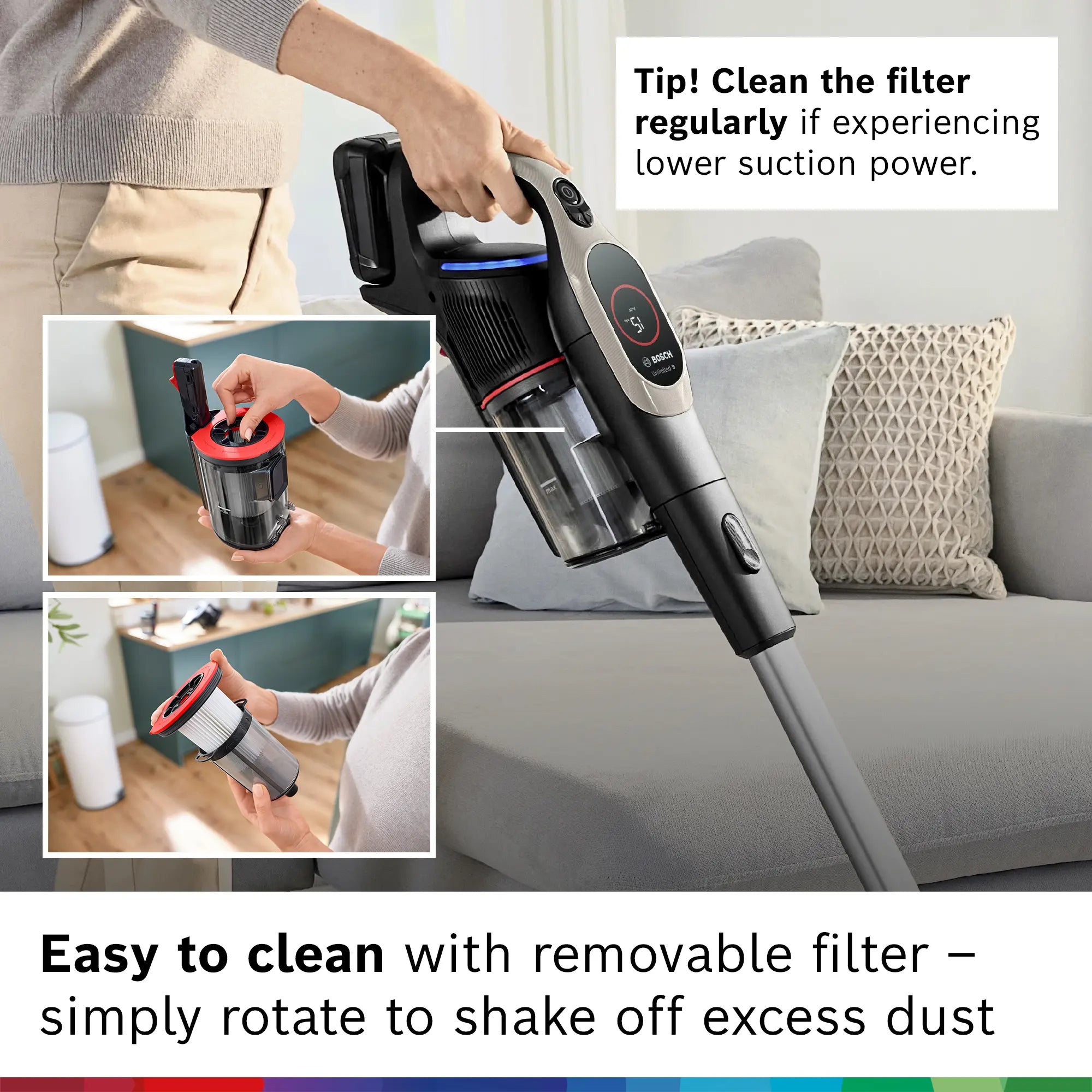 Bosch BCS931GAC Unlimited 9 Series 9Flagship Multi-Surface Cordless Vacuum