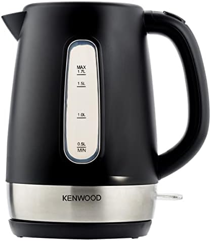 Kenwood 1.7L 2200W Cordless Electric Kettle with Removable Self-Sealing Mesh Filter, Black and Silver