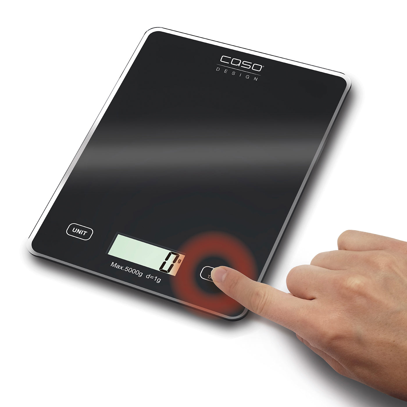 Caso Slim Kitchen Scale,  5 kg, Accurate Weighing Sensor in 1g Steps.  Caso Design Product, Jordan