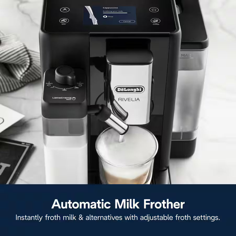 De'Longhi Rivelia EXAM440.55.B | Fully Automatic Espresso Maker | Onyx Black