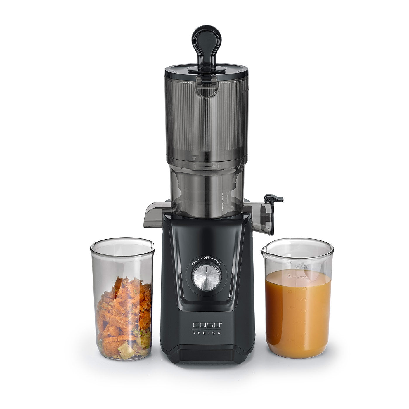 Caso Juice Fit Slow Juicer, 200W, Gentle Juicing thanks to low speed of rotation  (40 RPM) , Drip Stop, Up to 30% higher Juice Yield compared to conventional juicers