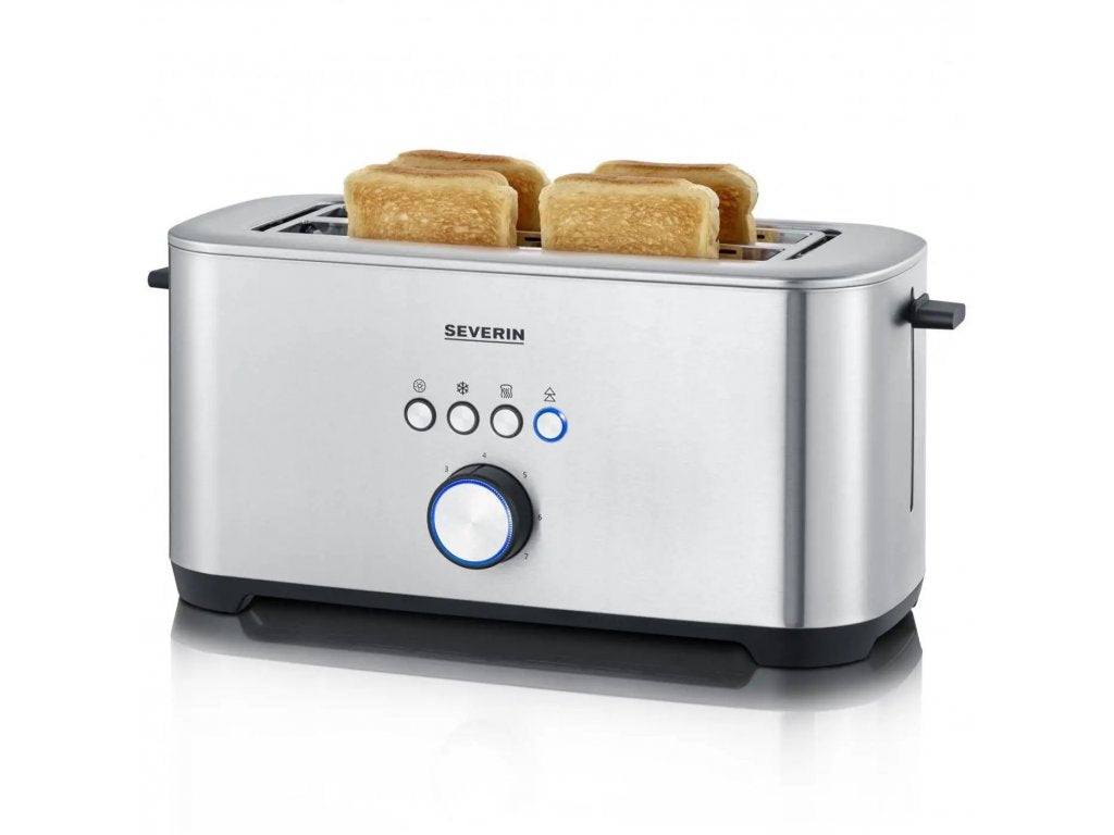 Severin Toaster 42 Cm Silver, 4 Slices, Also For Xxl-Bread / Toast