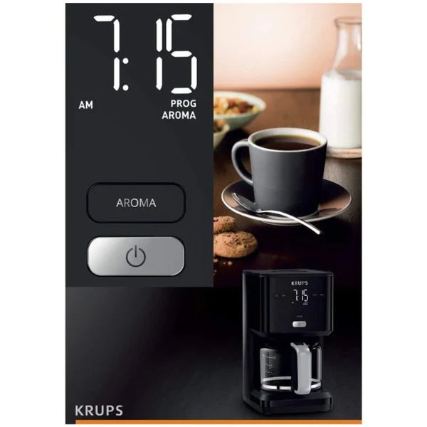 KRUPS KM6008 Smart'n Light Coffee Maker Filter Intuitive Display 1.25 Litre