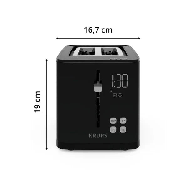 KRUPS KH641810 Toaster Two-Slice Grid KRUPS KH641810 Toaster Two-Slice Grid
