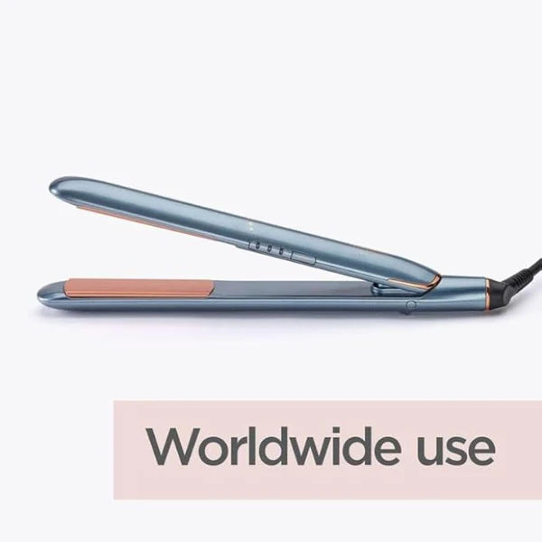 BaByliss Denim Luxe Hair 235C Straightener Shiny Hair