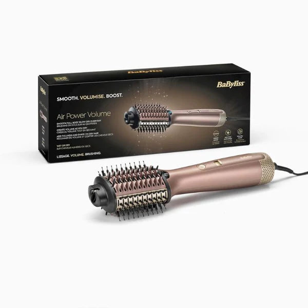BaByliss 3-in-1 Hot Air Styling Brush for Wet to Dry Hair with Powerful Ionic AS95SDE