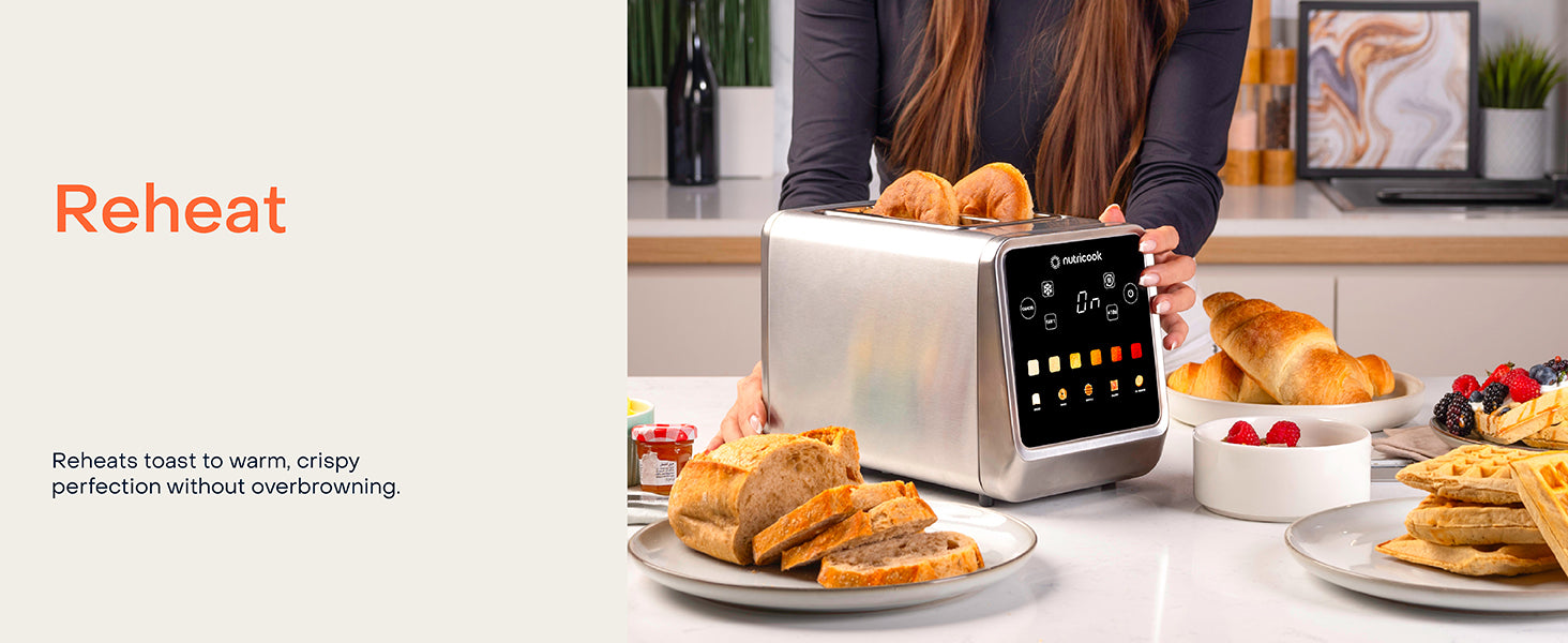 محمصة خبز رقمية NUTRICOOK NC-TS201 ذات شقين
