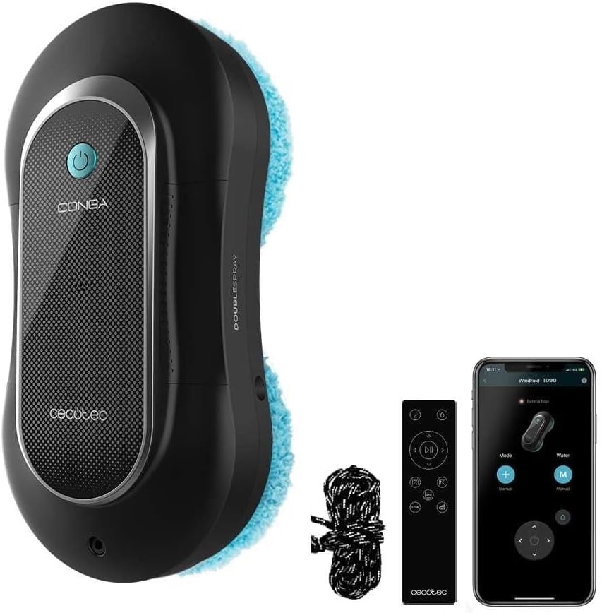 Cecotec Conga Windroid W10 | Window Cleaning Robot | DoubleSpray 3-in-1