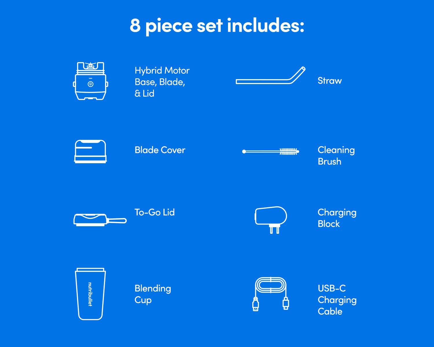 Nutribullet FLIP طقم 8 قطع - أسود NFP-590 Nutribullet FLIP طقم 8 قطع - أسود NFP-590