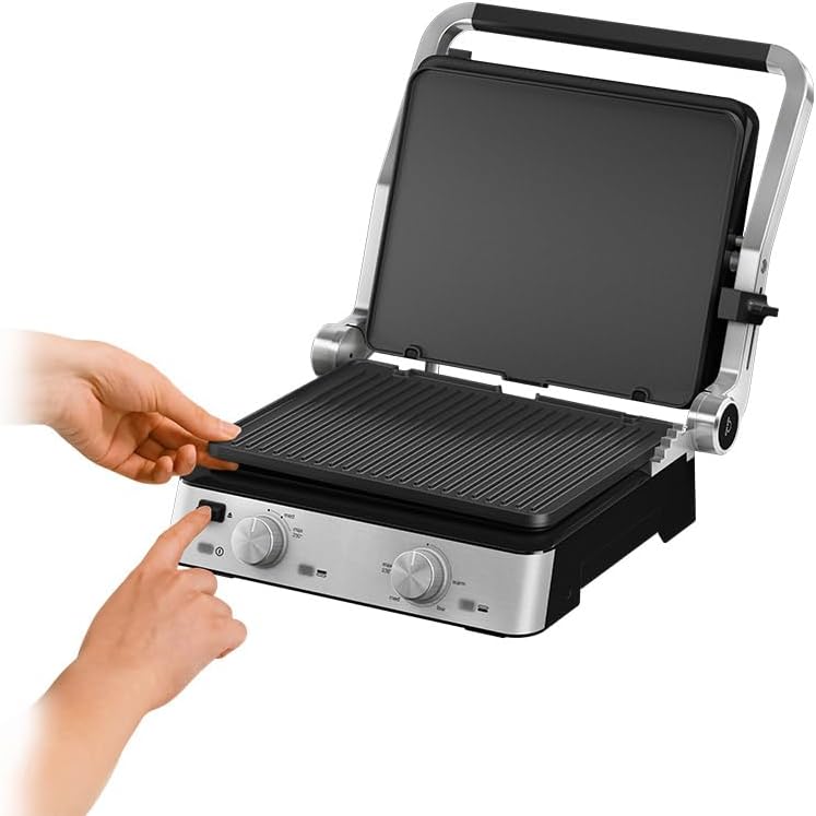 Braun Contact Grill 2000 W 3 Cooking Positions, 230°C Max Temperature, Black And Stainless Steel Braun Contact Grill 2000 W 3 Cooking Positions, 230°C Max Temperature, Black And Stainless Steel