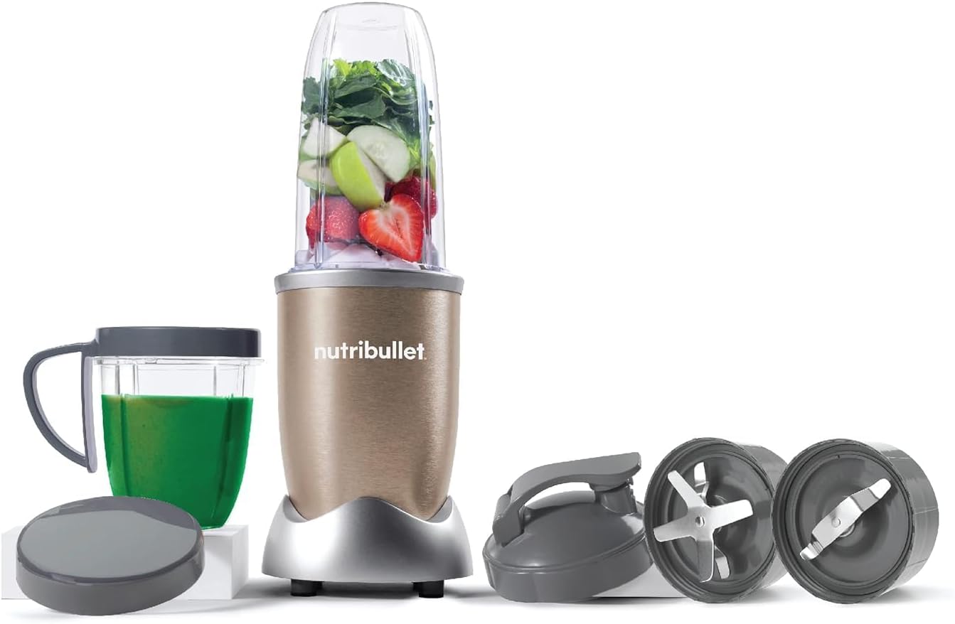 NutriBullet NB9-1012 Blender, 7pcs Set, 900W Set Champagne