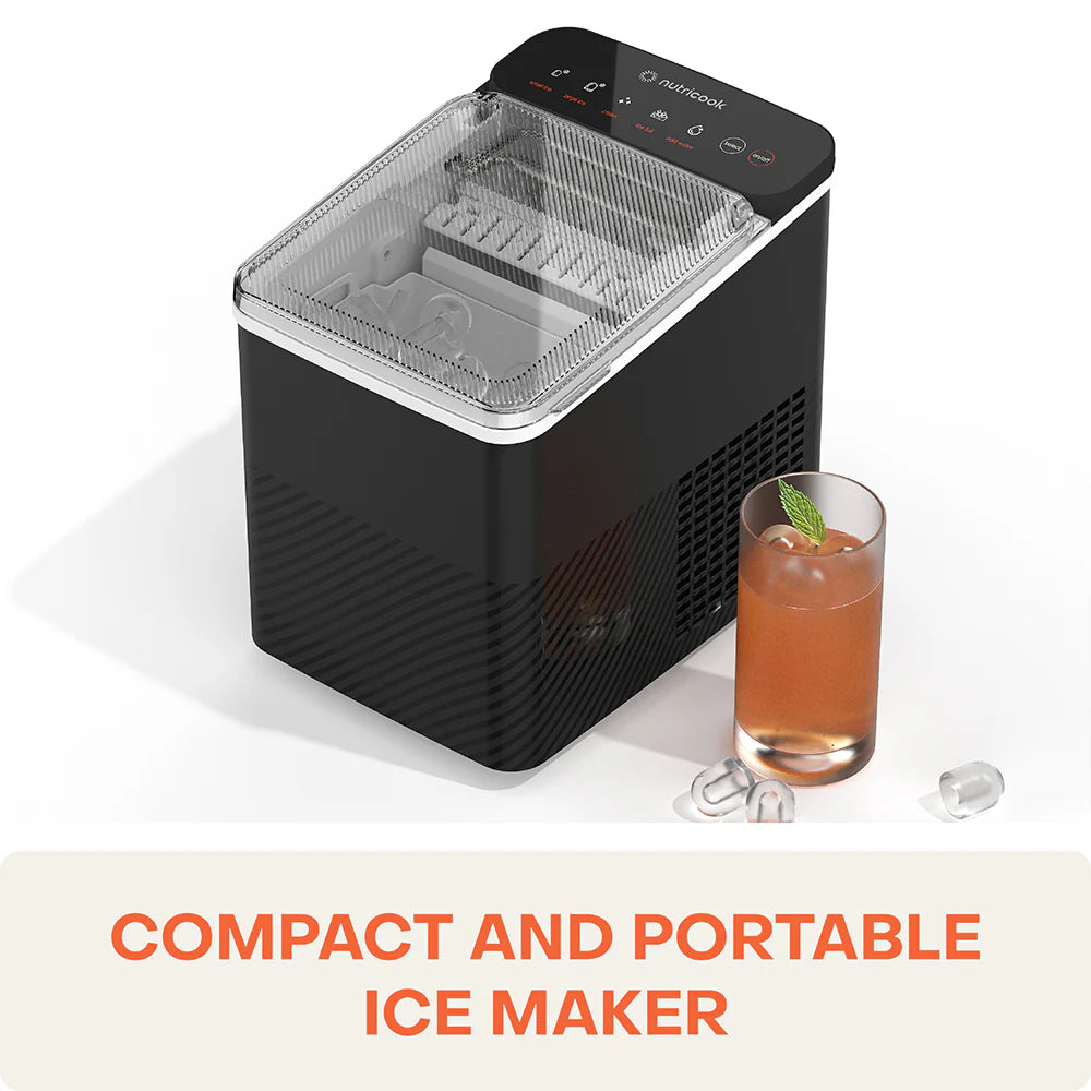 Nutricook Icy Bullet Ice Maker NC-ICY510K | 7-Min Ice | Black
