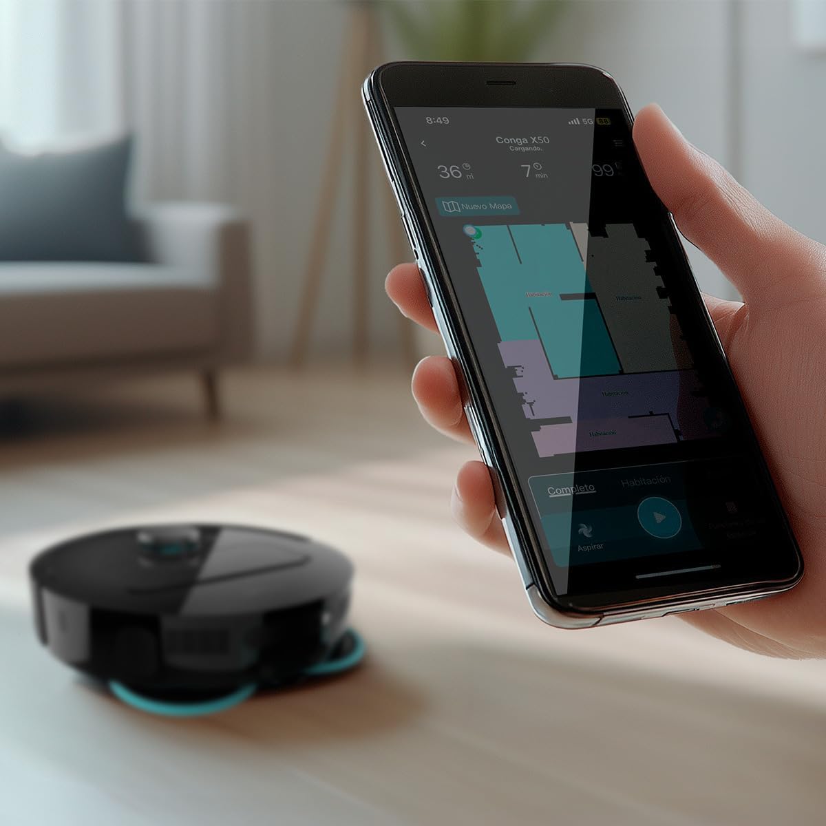 Cecotec Conga X50 X-Treme | Robot Vacuum & Mop | 15000Pa | Self-Emptying