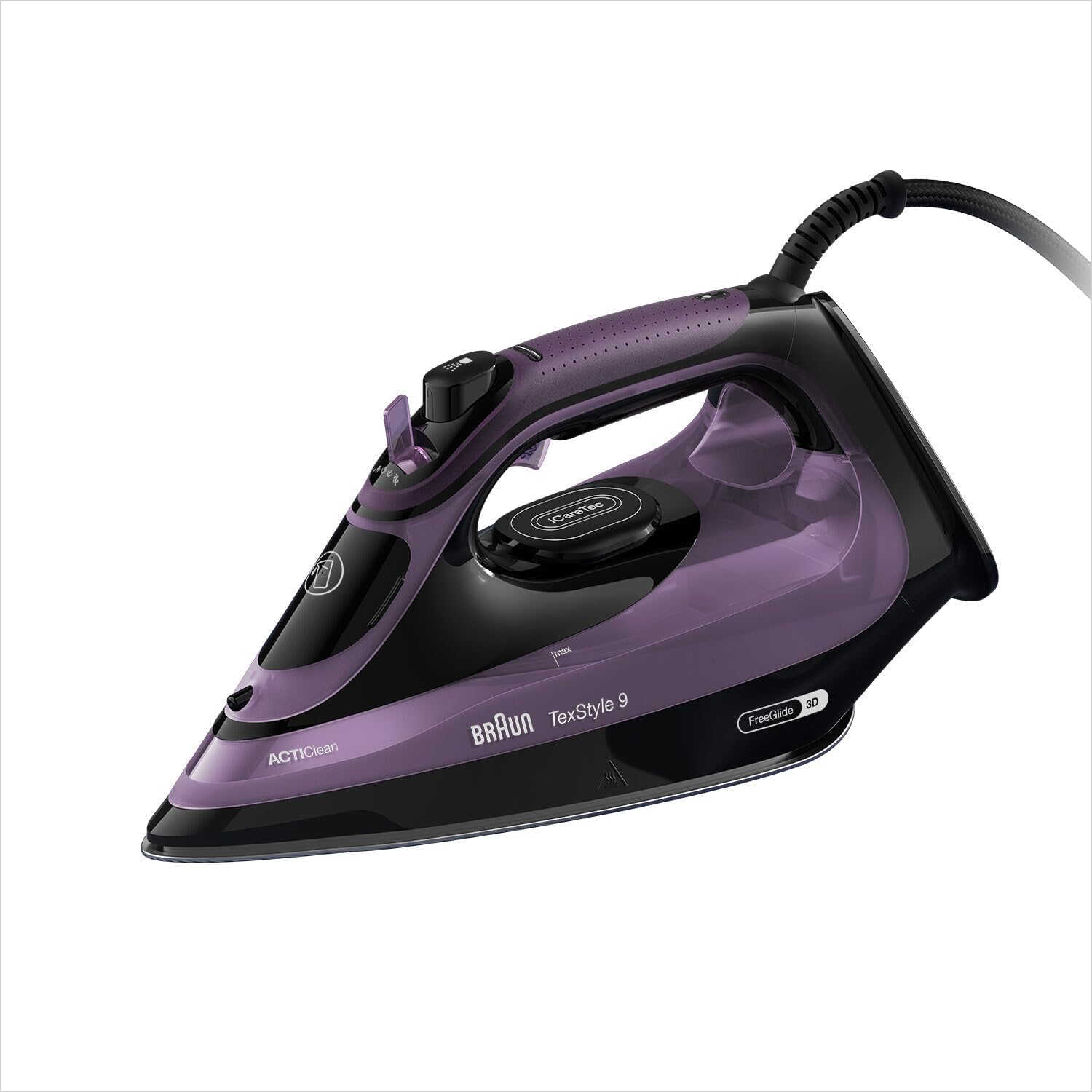 Braun Iron, EloxalPlus with FreeGlide 3D Technology, 3100 W, 330 ml Water Capacity,Purple Braun Iron, EloxalPlus with FreeGlide 3D Technology, 3100 W, 330 ml Water Capacity,Purple