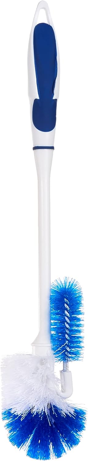 Fackelmann WC-Brush, PA & PP, 400X85X75 mm, White/Blue