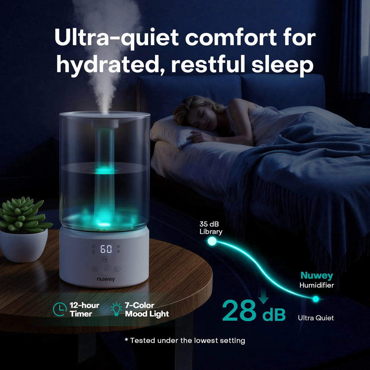 Nutricook Hm330 Nuwey Ultrasonic Humidifier Large 4l Tank – Provides Up To 60 Hours