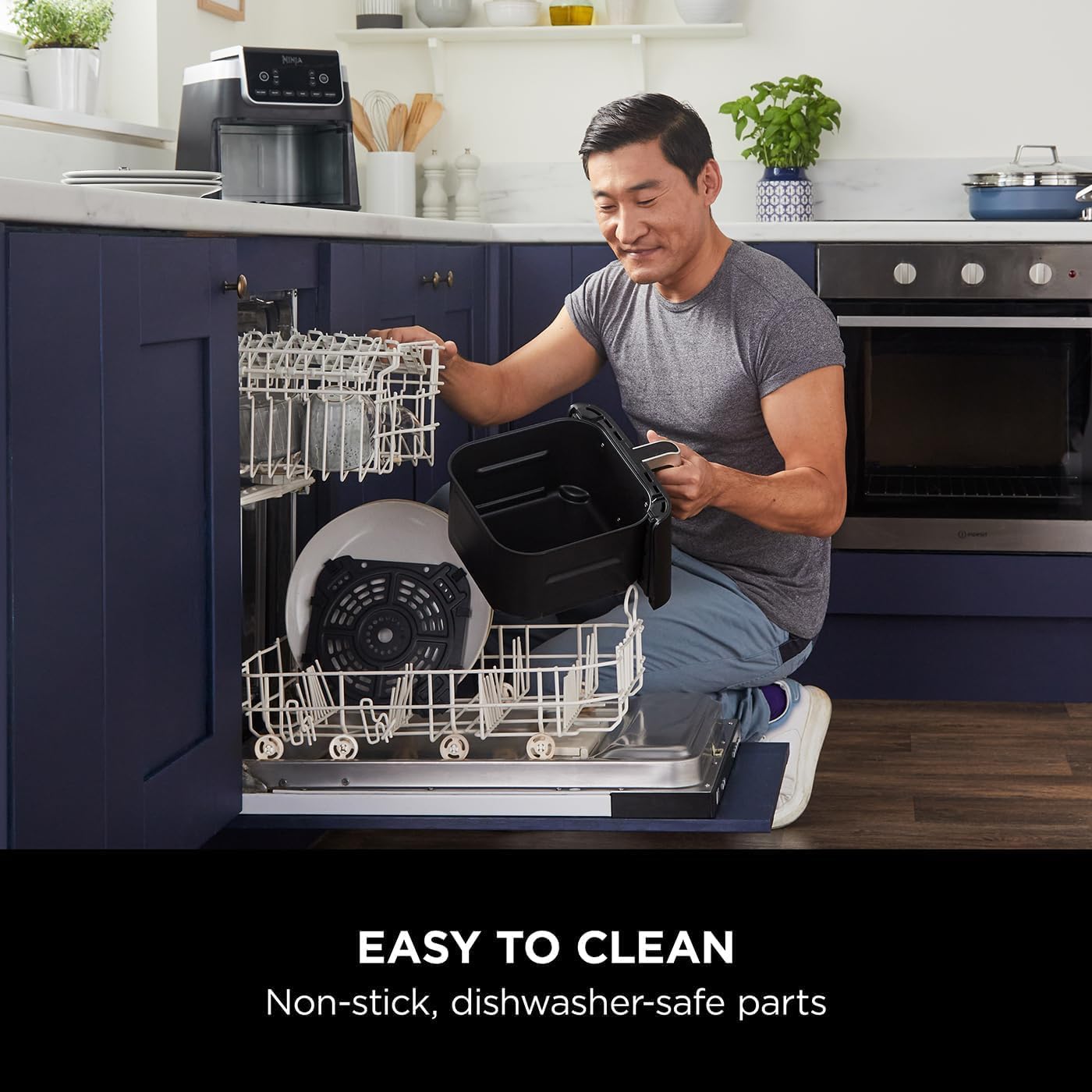 Ninja Air Fryer Max Pro, 6.2l Uses No Oil Large Square Single Drawer