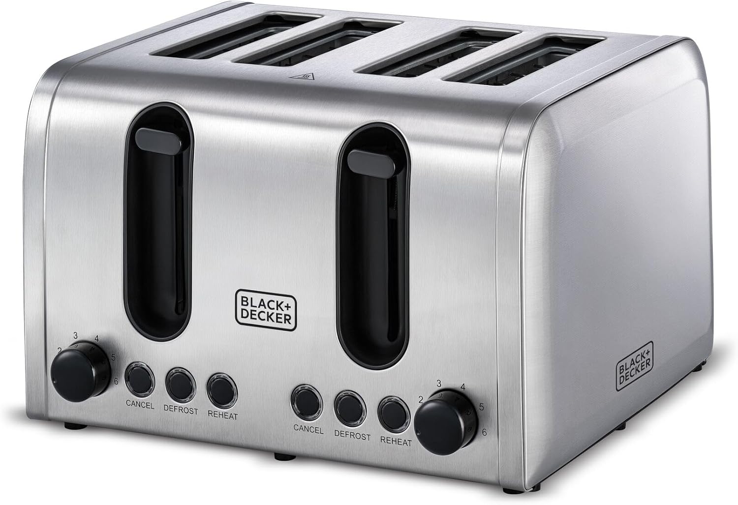 Black+Decker 4 Slice Toaster 2100 W Stainless Steel ET444-B5