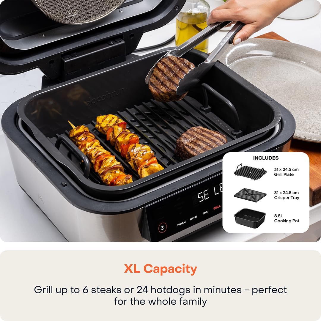 Smart Indoor Grill & Air Fryer XL 8.5L
