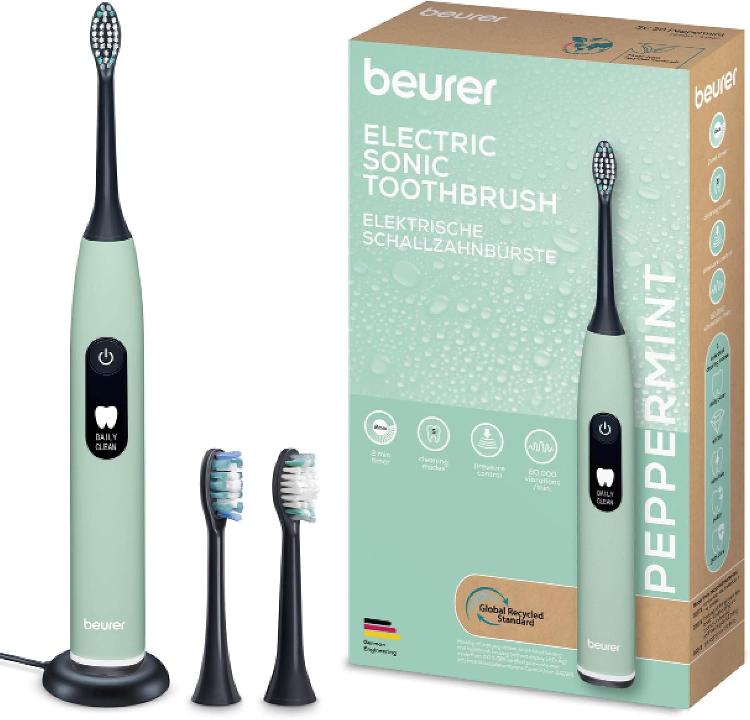 Beurer Electronic Sonic Toothbrush Peppermint