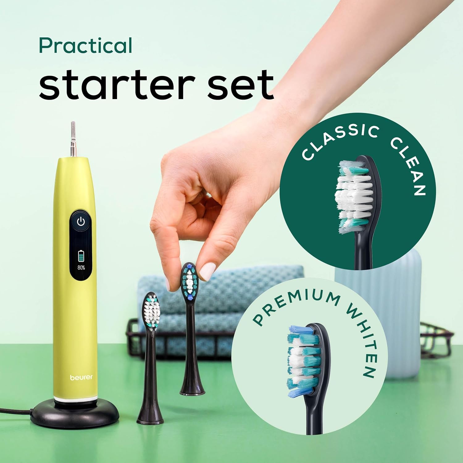 Beurer Electronic Sonic Toothbrush Splashy Lemon Beurer Electronic Sonic Toothbrush Splashy Lemon