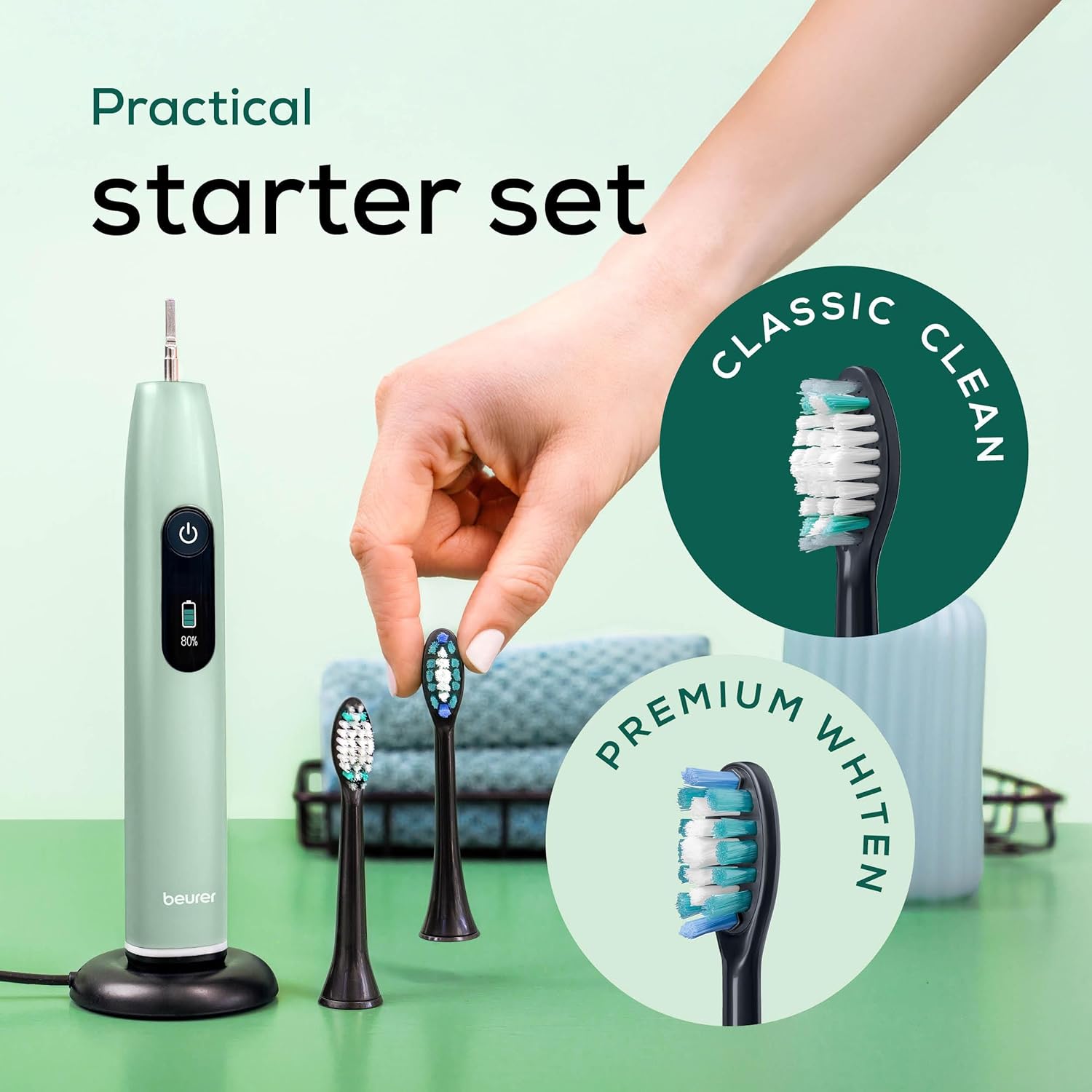 Beurer Electronic Sonic Toothbrush Peppermint Beurer Electronic Sonic Toothbrush Peppermint