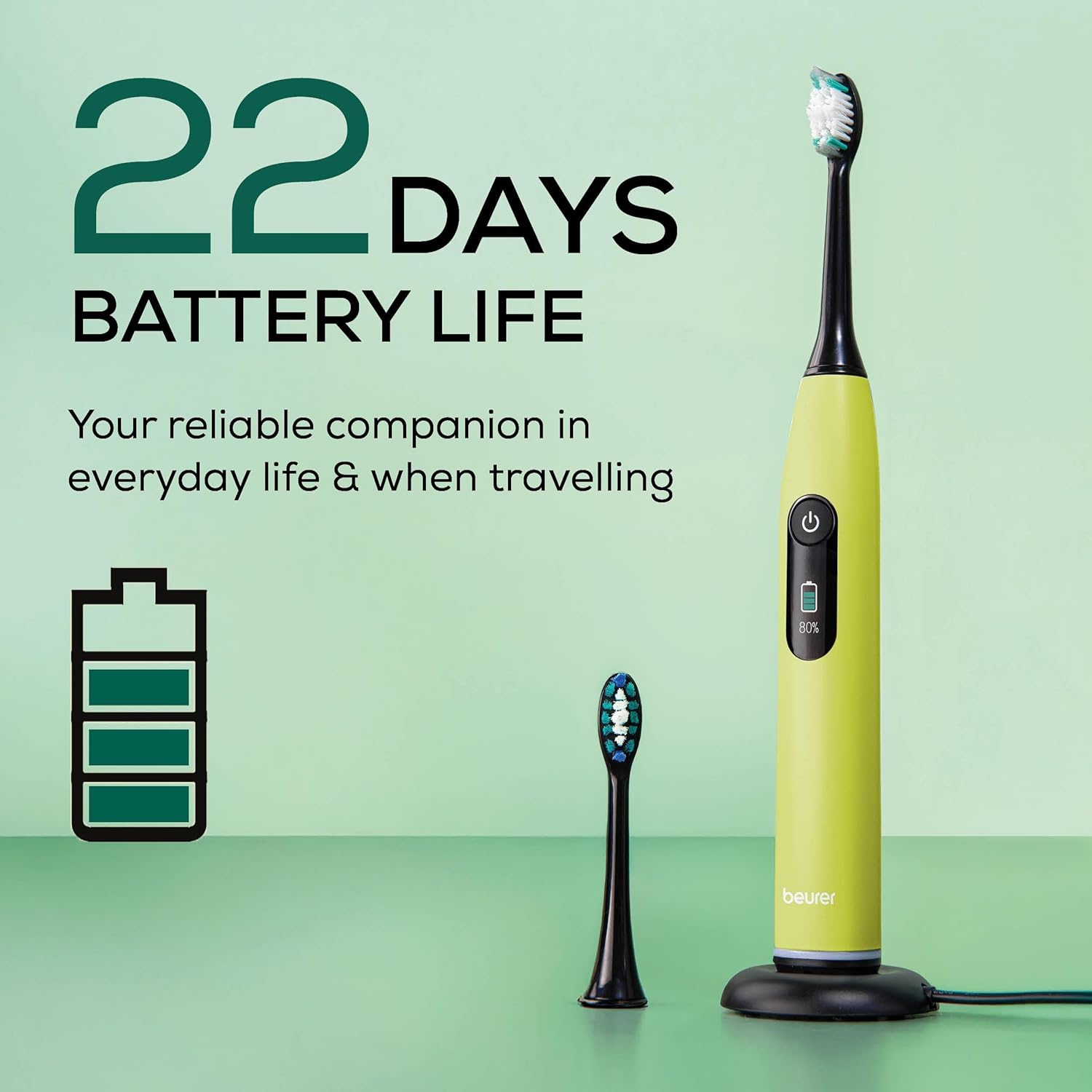 Beurer Electronic Sonic Toothbrush Splashy Lemon Beurer Electronic Sonic Toothbrush Splashy Lemon