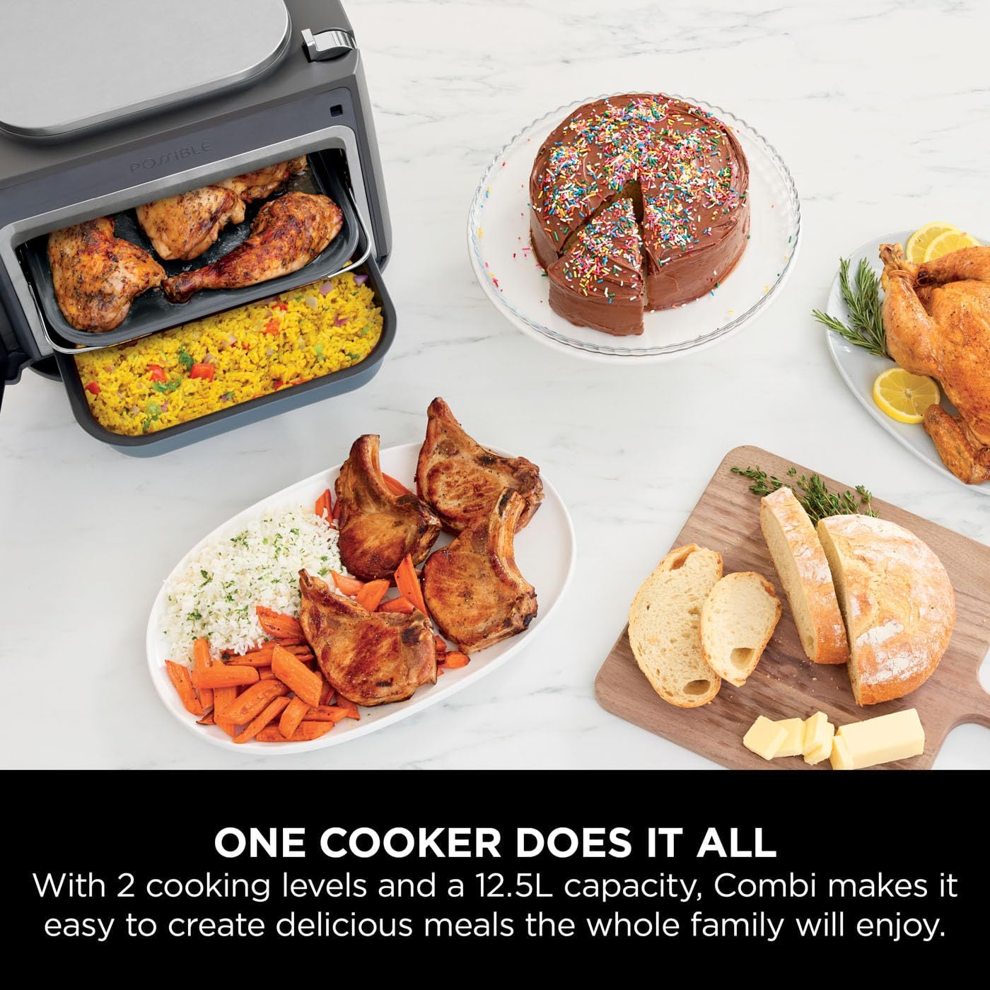 Ninja Combi 12-In-1 Sfp700uk Multi-Cooker & Oven Grey