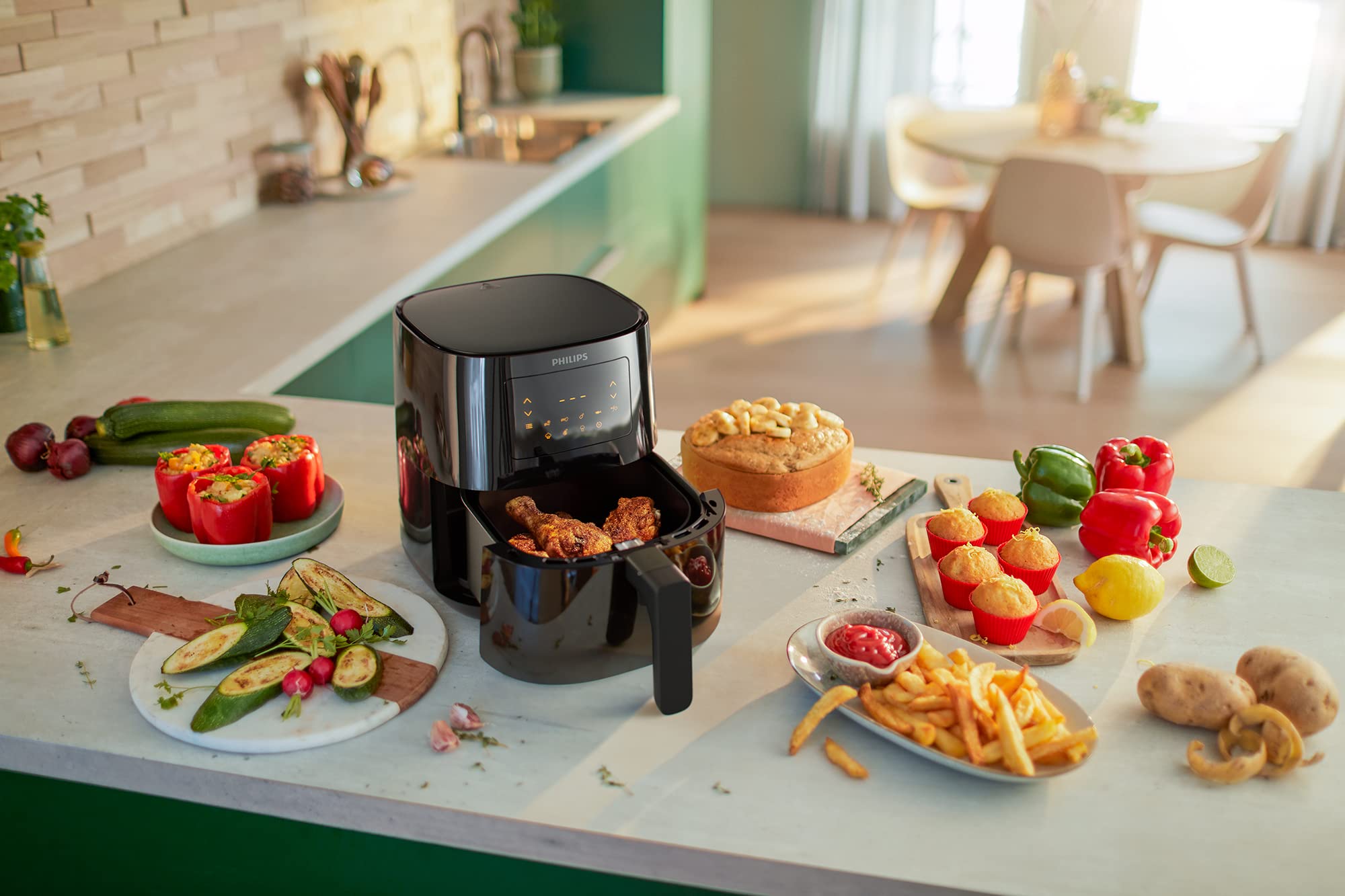 Philips 3000 Series Air Fryer Essential Compact With Rapid Air Technology, 13-In-1
