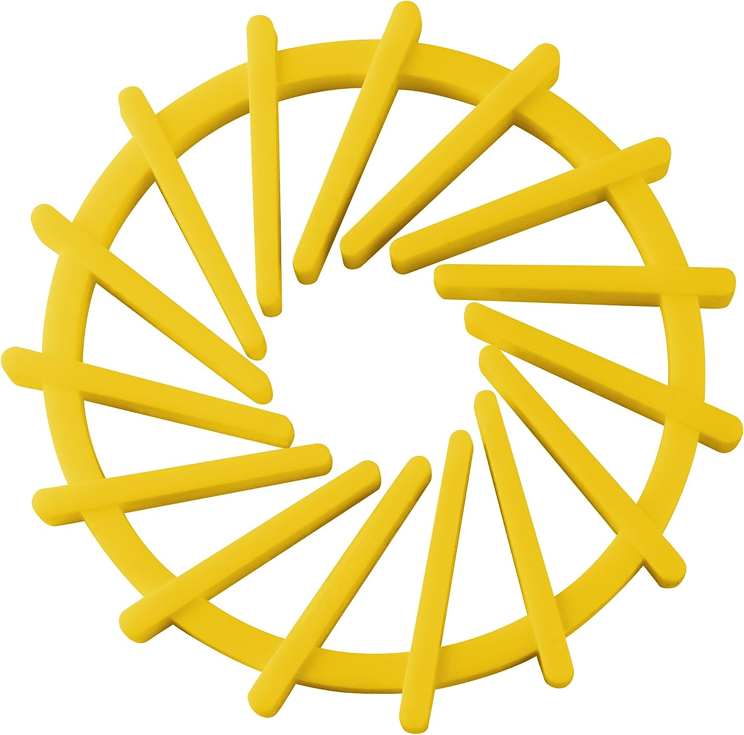 Fackelmann Coaster, Silicone, 115/190 mm, Yellow/Grey