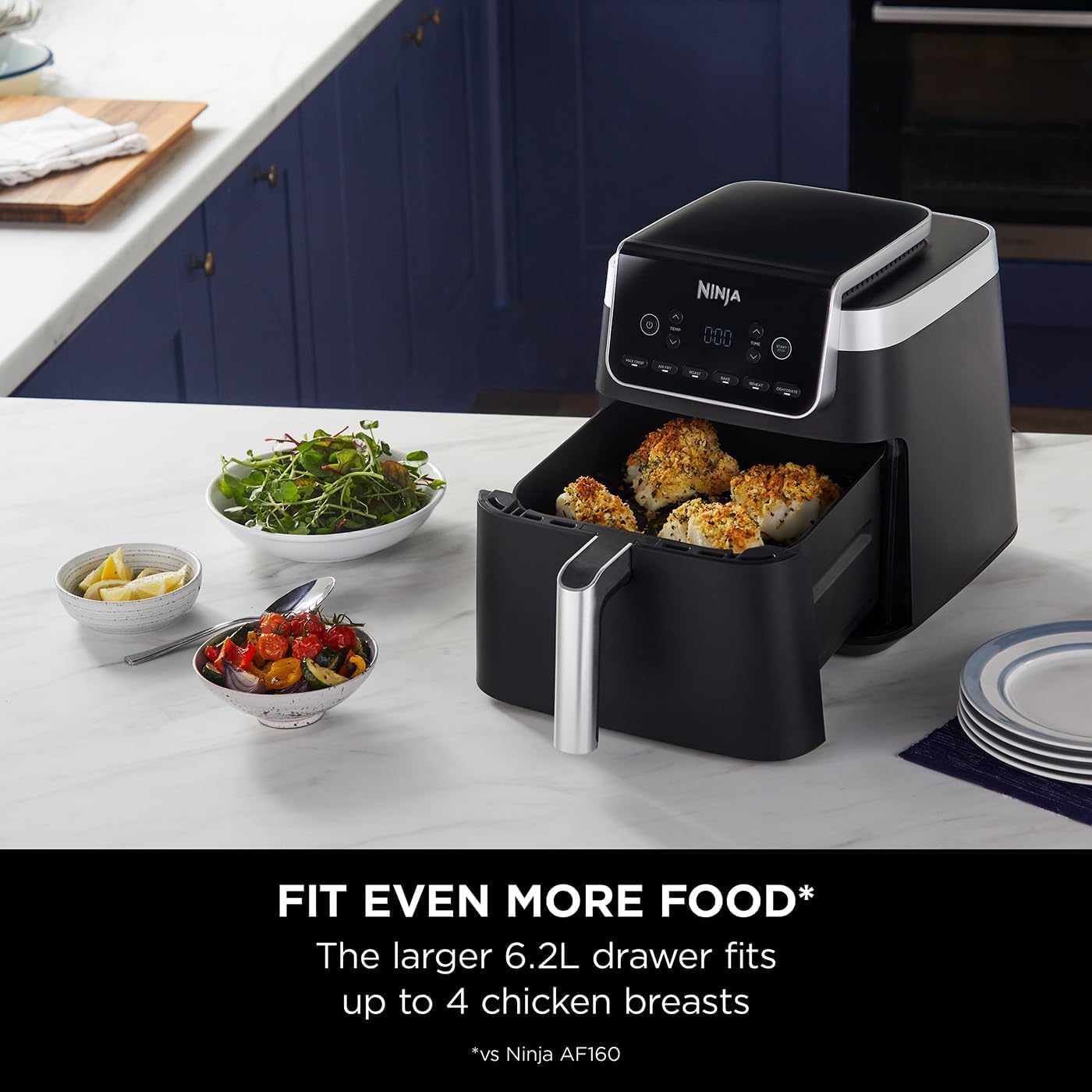 Ninja Air Fryer Max Pro, 6.2l Uses No Oil Large Square Single Drawer Ninja Air Fryer Max Pro, 6.2l Uses No Oil Large Square Single Drawer