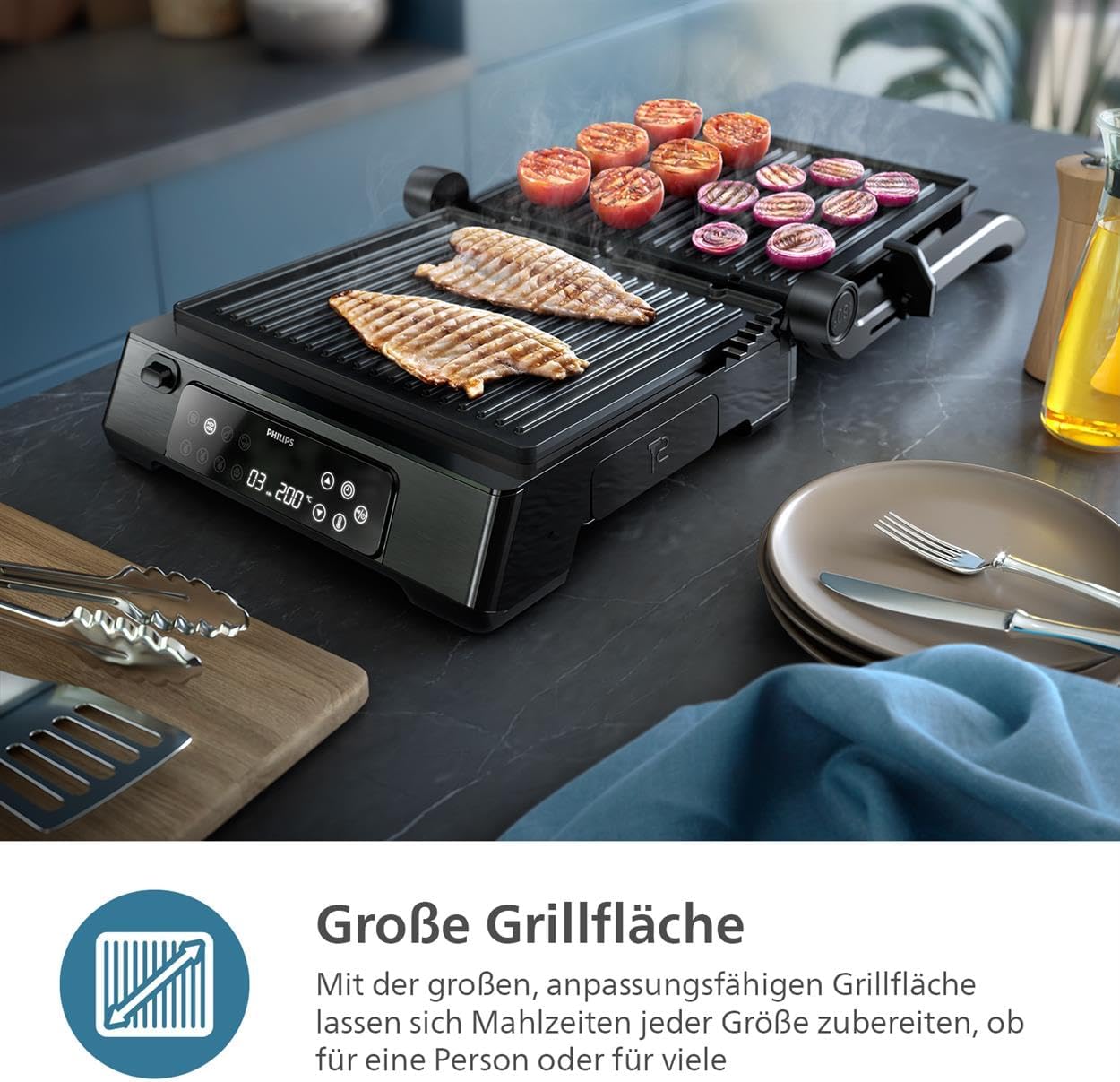 Philips 7000 Series Contact Grill HD6307/70 – Black