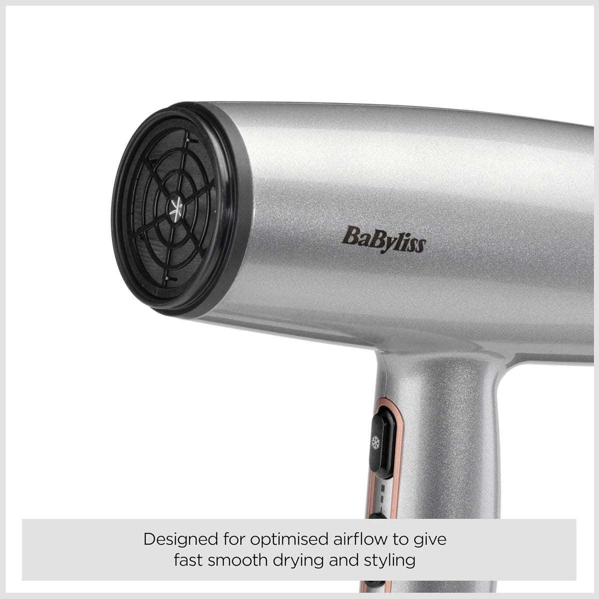 BaByliss Cosmos Lightweight Hair Dryer with Diffuser, 2000W Powerful