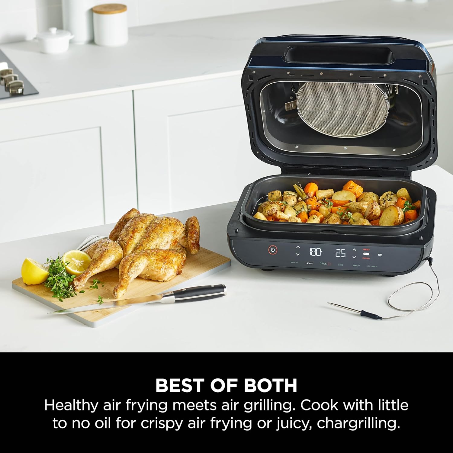 Ninja Foodi Max Ag551uk 6-In-1 Health Grill & Air Fryer - Grey Ninja Foodi Max Ag551uk 6-In-1 Health Grill & Air Fryer - Grey