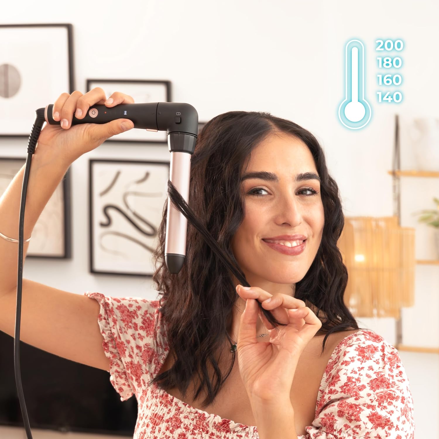 Cecotec SurfCare MultiWaves – مملس شعر متعدد الرؤوس (5 رؤوس قابلة للتبديل) بطلاء سيراميك