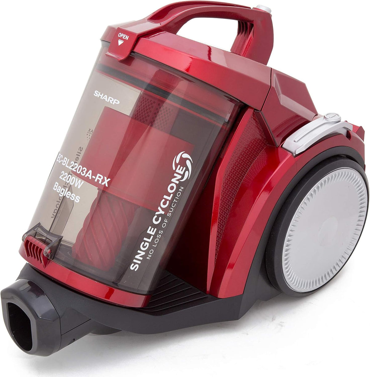 Bagless Vacumm Cleaner SHARP 2200 W Red