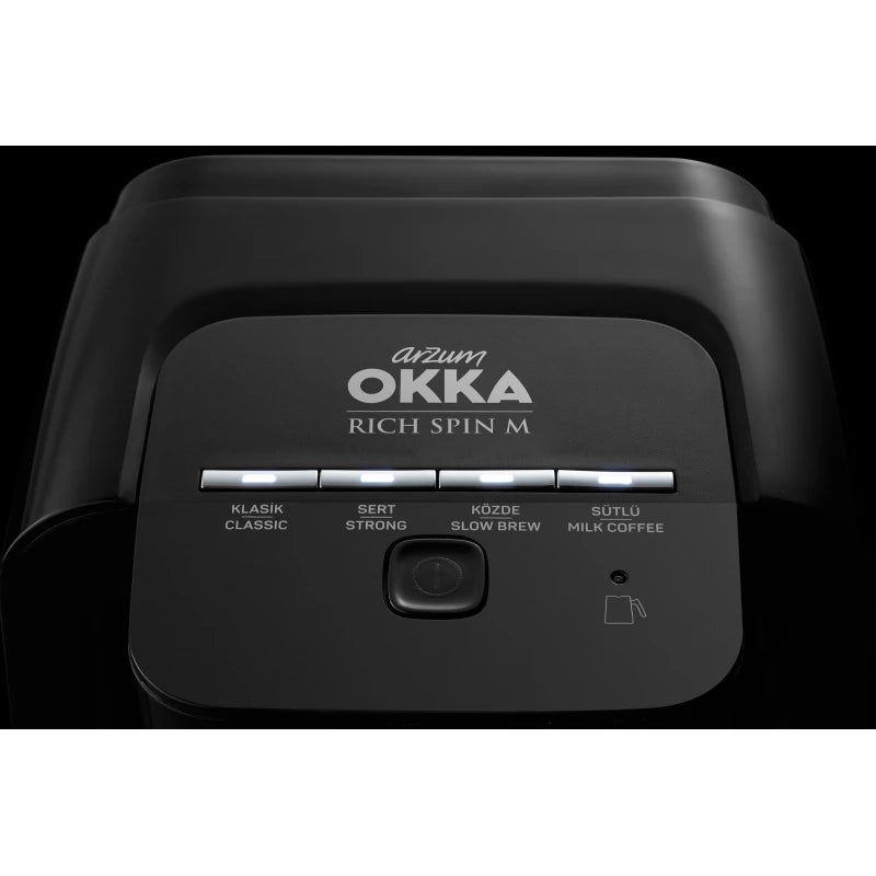 Arzum Spin Rich Turkish Coffee Maker- Black and Silver OK0016