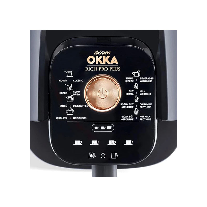 Arzum Okka Rich Pro Plus, Automatic Turkish Coffee Maker With Water Tank Copper