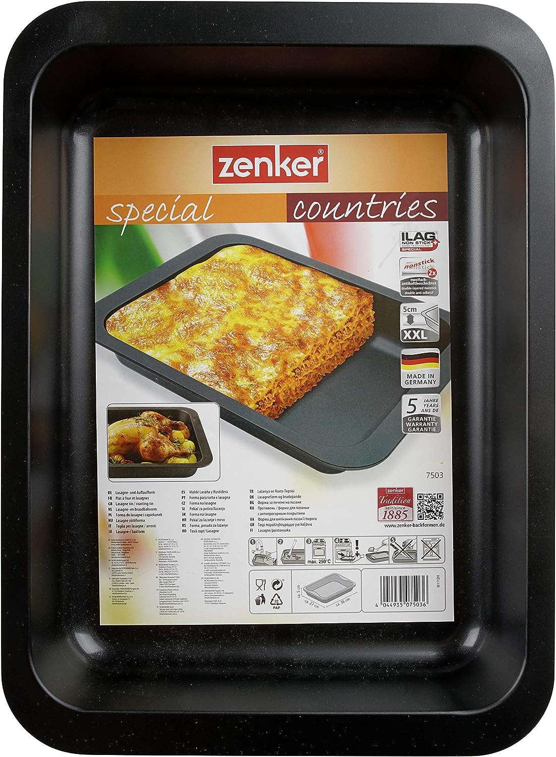 Zenker "Special Countries" Lasagne Tin And Roasting Pan, Black