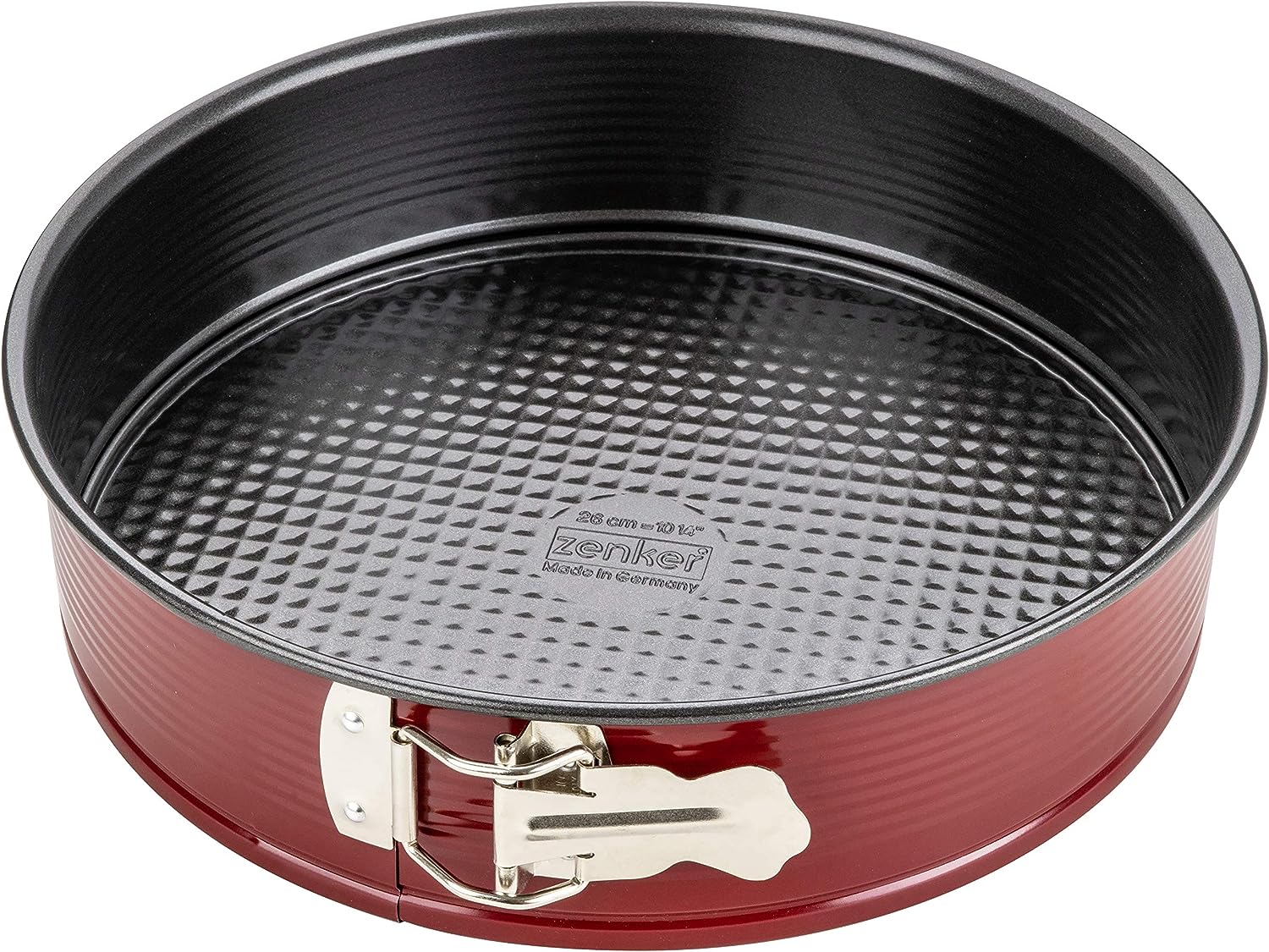 Zenker "Sparkling Christmas" Springform With Flat And Motive Base Steel With Nonstick Coating, Red/Black