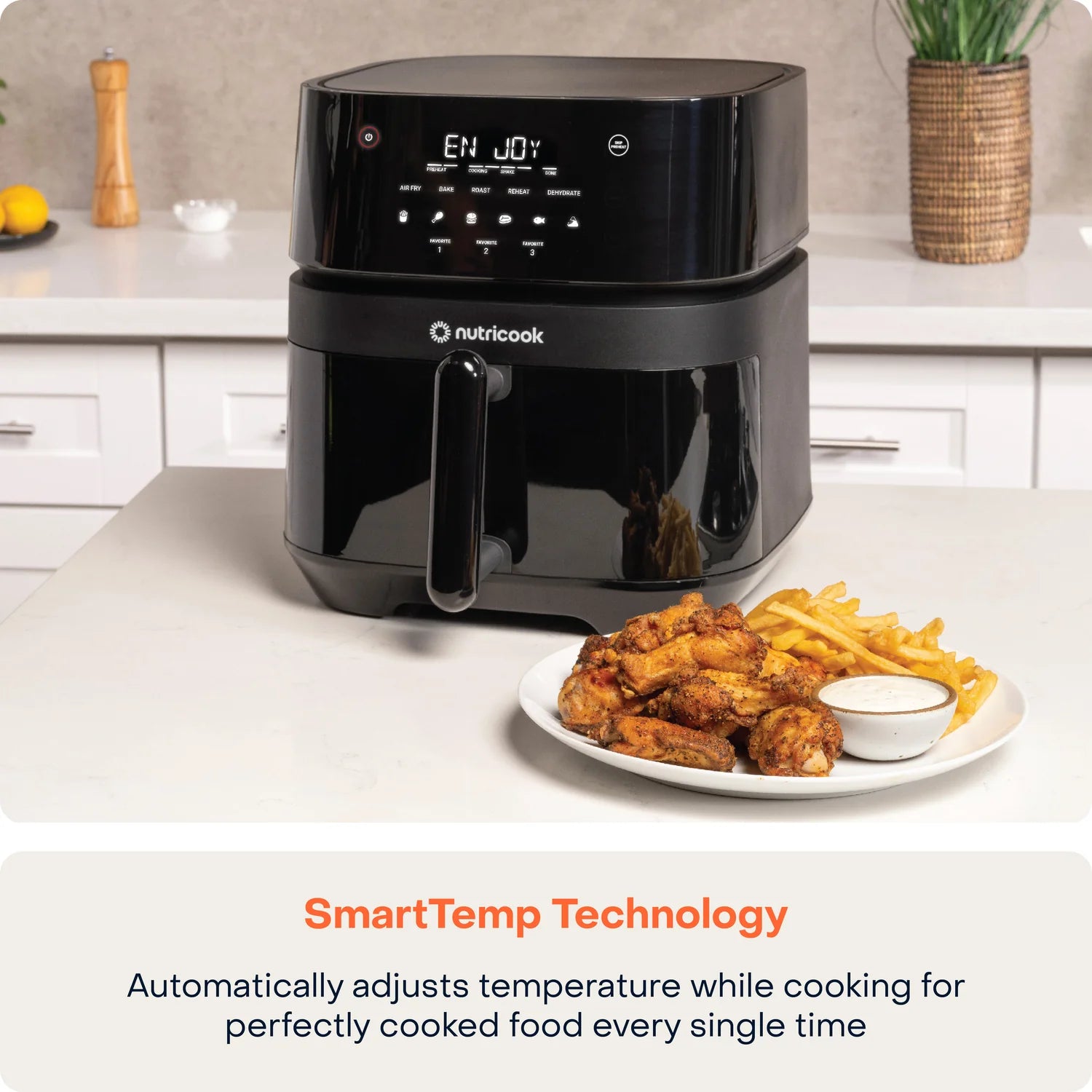 Nutricook Air Fryer 3 Vision ، 1700 Watts ، شاشة تحكم رقمية