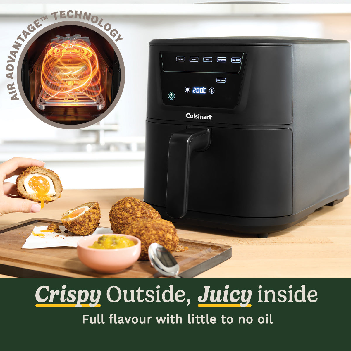 Cuisinart Air Fryer Compact Max Larger Capacity 7.6L