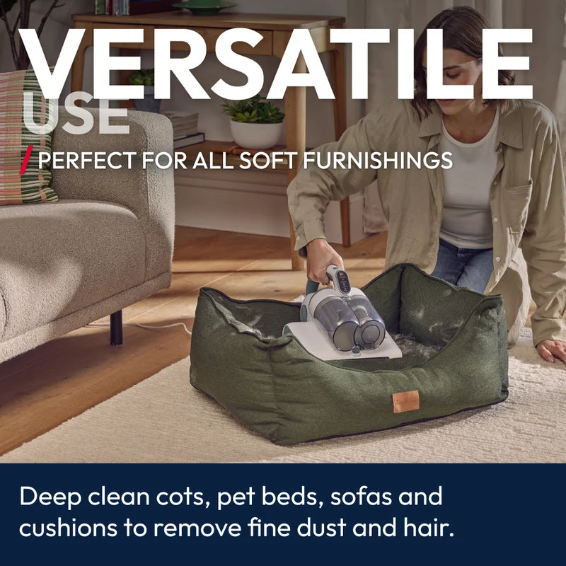 Hoover 400W HMC5 Mattress Cleaner with 4-in-1 Functions UV-C Lamp Beat&Roll Snow White